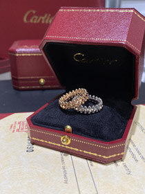 Cartier gold and white rivet ring-0069