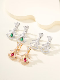 Bulgari diamond mini skirt water drop jewelry show earrings-0087