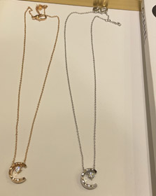 Chanel Sailor Moon Rose Gold Silver Necklace-0200  