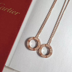 Cartier LOVE big round cake necklace-0268  