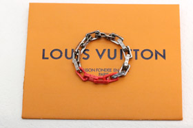 Louis Vuitton LV matte silver-red splicing tempered bamboo bracelet-3915