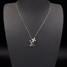 Louis Vuitton LV Letter Flower Diamond Necklace-3816  