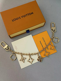 Louis Vuitton LV floral chain keychain with charm-3821  