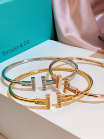 Tiffany full diamond coil open bracelet-0405  