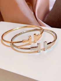Tiffany diamond-free coil open bracelet-3824  