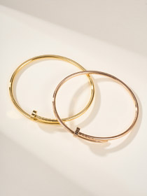 Cartier diamond-free nail thin bracelet-3873  