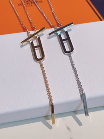 Hermes pig nose diamond-free necklace-3901  