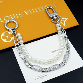 Louis Vuitton LV pearl full diamond double waist chain waist chain bag chain-0541
