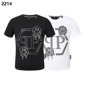 Philipp Plein PP hot diamond short-sleeved round neck T-shirt-2824