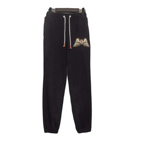 MONCLER GENIUS PALM ANGELS Fleece-knit sweatpants with wings patches-2900